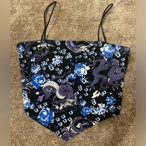 Windsor Satin Multi Color Crop Top